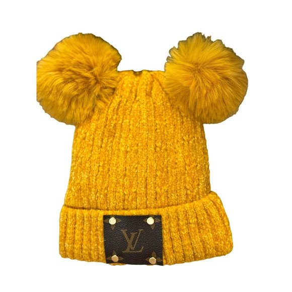 Other - LV Kids Double Pom Lined Beanie Yellow SKU6